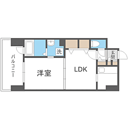 エンクレスト薬院LUCE 2Kの間取図画像