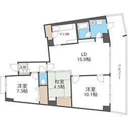 アイランドシティインフィニガーデンE棟 3LDKの間取図画像