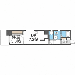 エミネンス香椎駅前 1DKの間取図画像