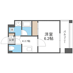 エンクレスト天神PORT 1Kの間取図画像
