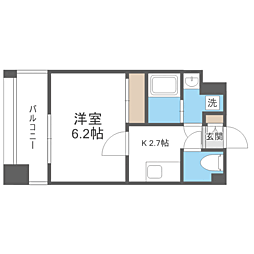 エンクレスト天神PORT 1Kの間取図画像