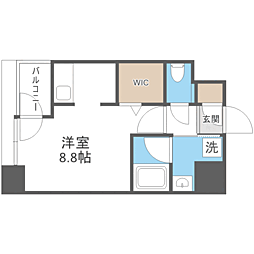 エンクレスト空港前 ワンルームの間取図画像