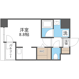 エンクレスト空港前 ワンルームの間取図画像
