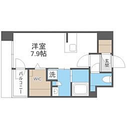 エンクレスト空港前 ワンルームの間取図画像