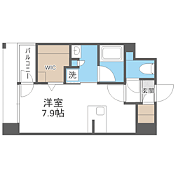 エンクレスト空港前 ワンルームの間取図画像