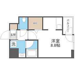 エンクレスト空港前 ワンルームの間取図画像