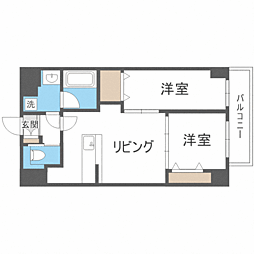 OAKVILLA薬院クラス 2LDKの間取図画像