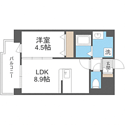 レトワール小笹 1LDKの間取図画像