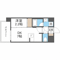 エンクレスト博多駅南FIT 1DKの間取図画像