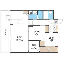 CRESCENT六本松南 3LDKの間取図画像
