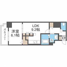 ESPERANZAOHASHI2 1LDKの間取図画像