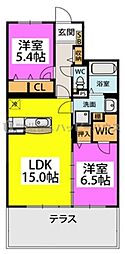 Canoa 2LDKの間取図画像