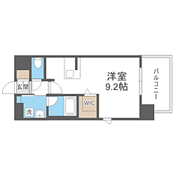エンクレスト千早 ワンルームの間取図画像