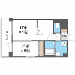 レトワール小笹 1LDKの間取図画像