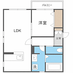 メゾン・ウィステリア 1LDKの間取図画像