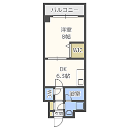 アーバンライフ松田 1DKの間取図画像