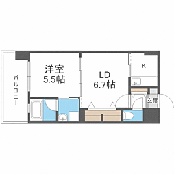 エンクレスト大手門3 2Kの間取図画像