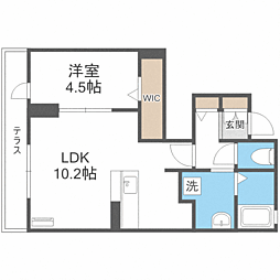 D-room彩都一号館 1LDKの間取図画像