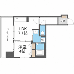 ネストピア博多グランドステージ3 1DKの間取図画像