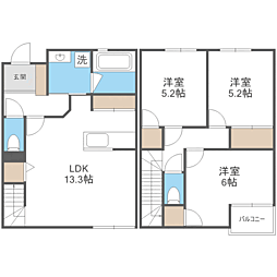 SOYO-terrace荒江 3LDKの間取図画像