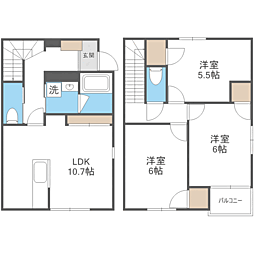 SOYO-terrace荒江 3LDKの間取図画像