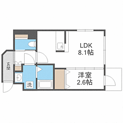 MODERNPALAZZO山王Grow 1LDKの間取図画像