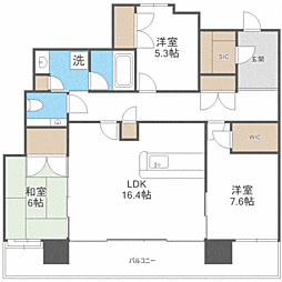 プレミスト千早タワーツインマークス 3LDKの間取図画像