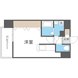 リファレンス東公園 ワンルームの間取図画像