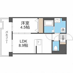 レトワール小笹 1LDKの間取図画像
