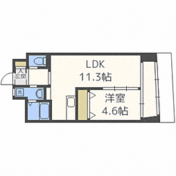 レジデンス住吉 1LDKの間取図画像