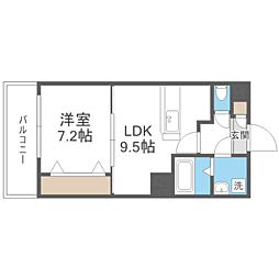 リファレンス東公園 1LDKの間取図画像