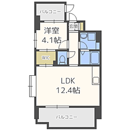 shostyleHAKATA 1LDKの間取図画像