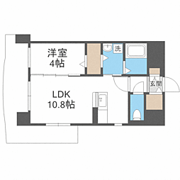 elcoco六ッ角 1LDKの間取図画像