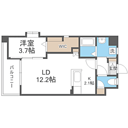 サンシティ博多 1LDKの間取図画像