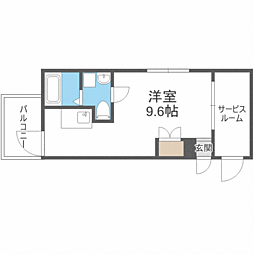 ガレット大池通り ワンルームの間取図画像