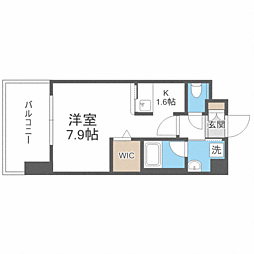 エンクレストGRAN博多駅前 1Kの間取図画像