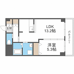 レジデンス住吉 1LDKの間取図画像
