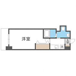 サムティタワーズ愛宕 1Kの間取図画像