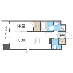 福岡市南区那の川2丁目マンション 1LDKの間取図画像