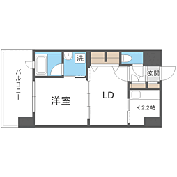 エンクレストNEO博多駅南 2Kの間取図画像