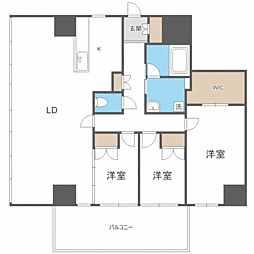 Dテラス千早 3LDKの間取図画像