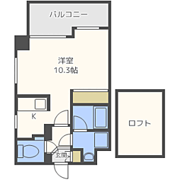 ルミナス桜坂 ワンルームの間取図画像