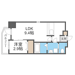 Axion大橋Sirius 1LDKの間取図画像