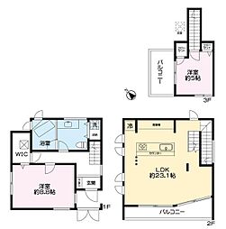 上原2丁目戸建 2LDKの間取り