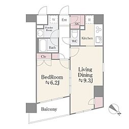 ステラメゾン茗荷谷 10階1LDKの間取り