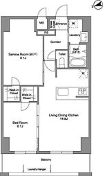 Prima Stella 10階1SLDKの間取り