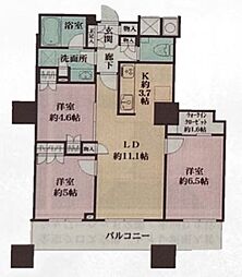 ザ・パークハウス西新宿タワー60 3LDKの間取図画像
