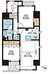 グランカーサ本駒込 2LDKの間取図画像