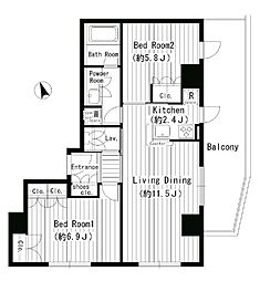 レガーロ西早稲田 1LDKの間取図画像