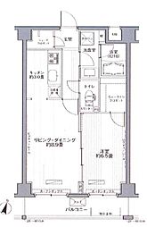 メゾンカルム西新宿 1LDKの間取図画像